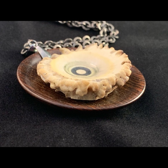 Hand turned NEW Custom Wood &Antler necklace set - Picture 7 of 8